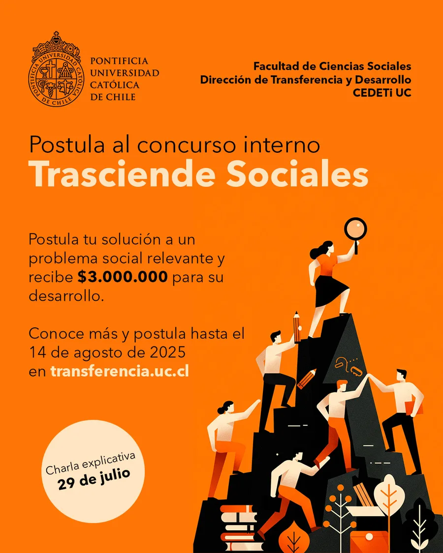 Post del concurso interno "Trasciende Sociales" de la Facultad de Ciencias Sociales UC