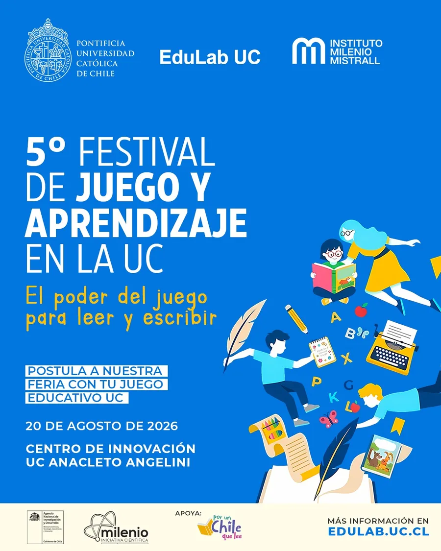 Afiche del 5° Festival de Juego y Aprendizaje en la UC, EduLab